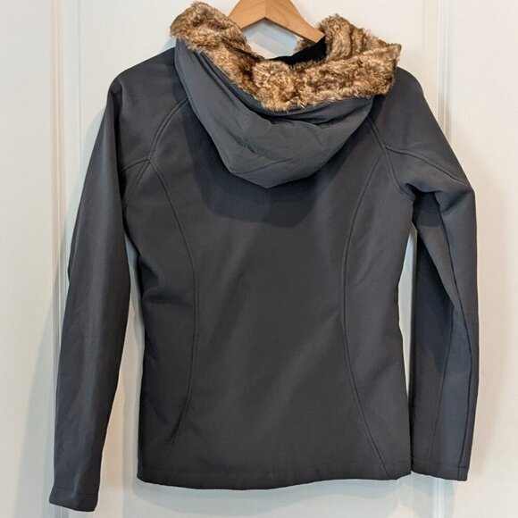 Marmot Jacket Women's Medium Gray Soft Shell Furlong Hooded Stretch Faux Fur - Picture 6 of 16